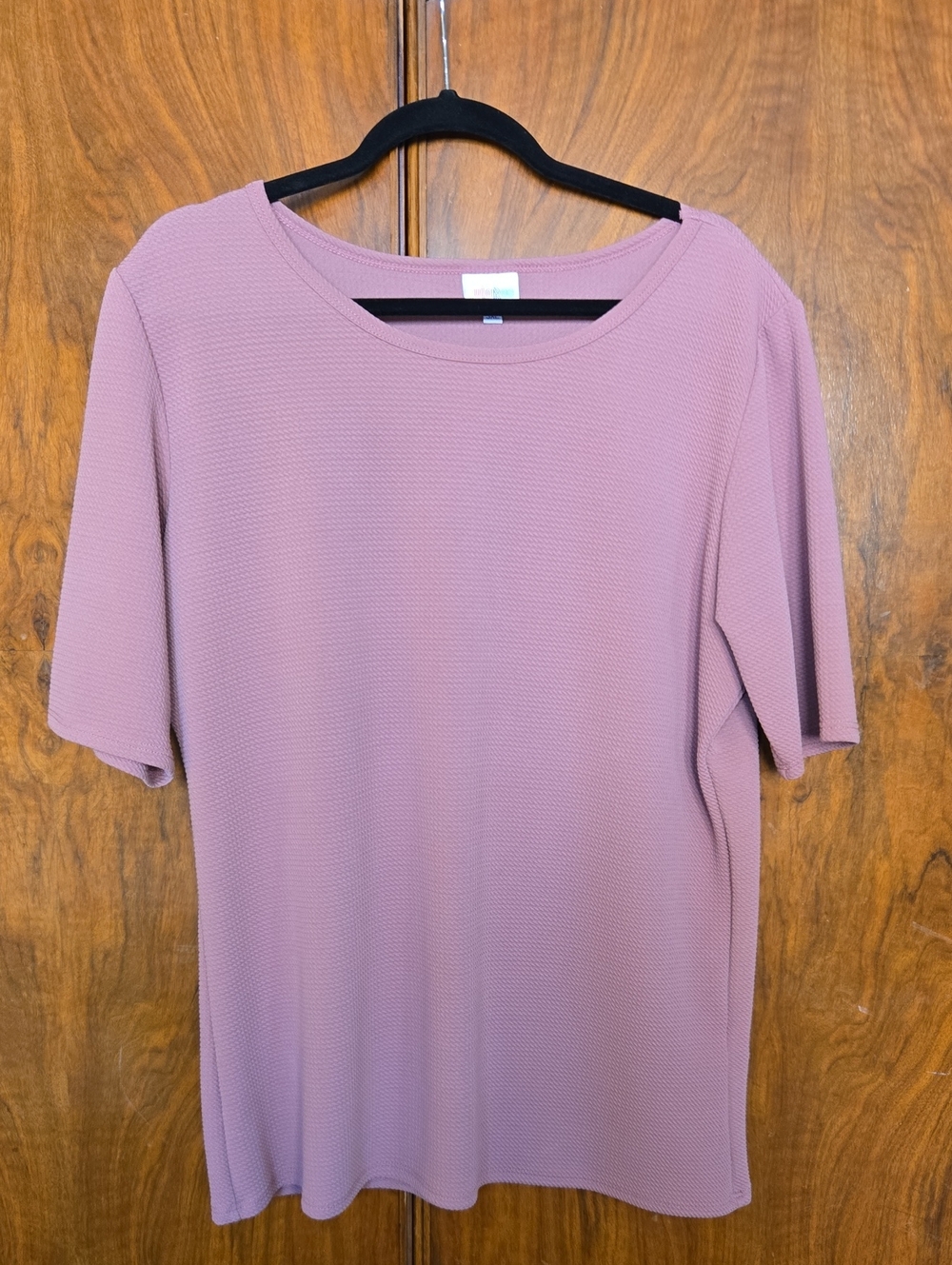 LuLaRoe Mauve Short-Sleeve Knit Top